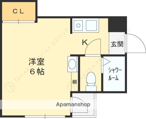 アルブル守口(1K/3階)の間取り写真