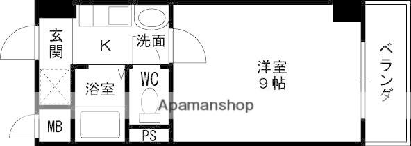 CASA A1(1K/2階)の間取り写真