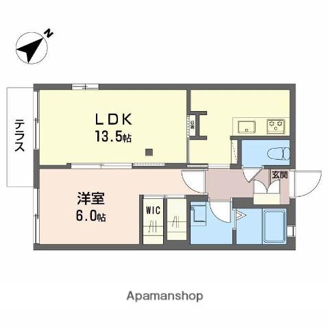 エクセレート守口(1LDK/1階)の間取り写真