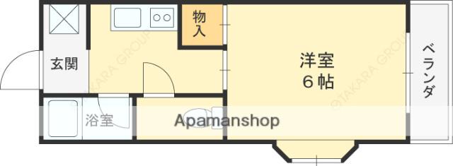 ホウトクマンション(1K/2階)の間取り写真