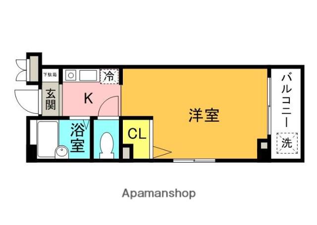 ソラーレ中宮(1K/1階)の間取り写真