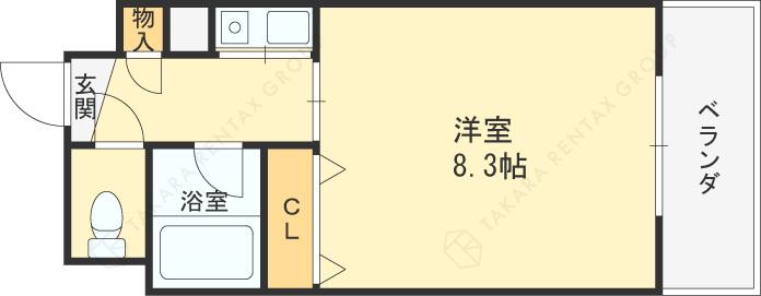 レジェンダリー甲子園(1K/5階)の間取り写真