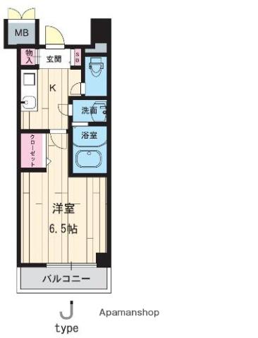 リアライズ門真本町(1K/7階)の間取り写真