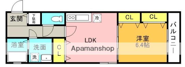 KTIレジデンス西三荘Ⅱ(1LDK/1階)の間取り写真