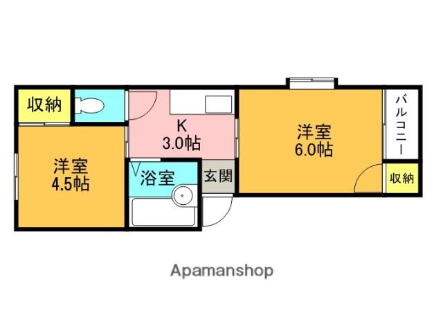 レヂーナ萱島(2K/3階)の間取り写真