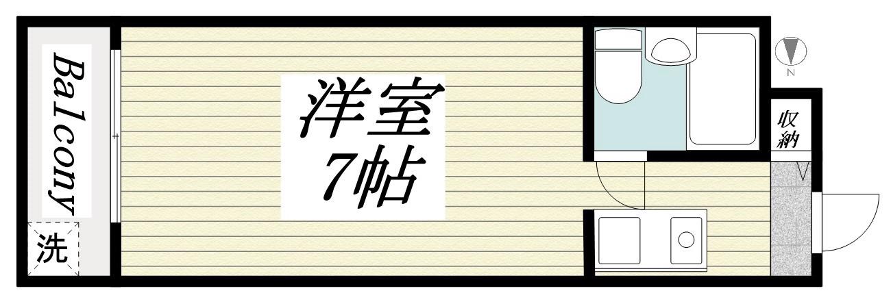 メゾンドアヴニール(ワンルーム/4階)の間取り写真