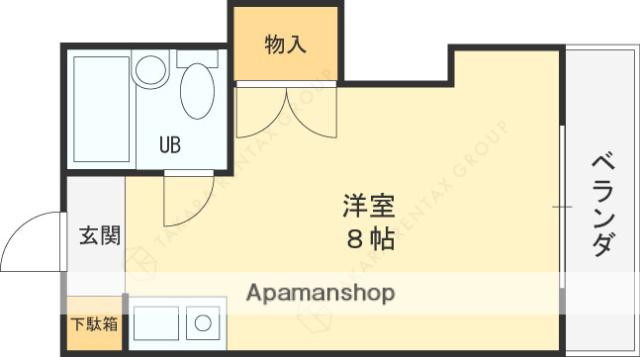 徳広マンション(ワンルーム/3階)の間取り写真
