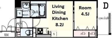 グランブルー高槻(1LDK/3階)の間取り写真