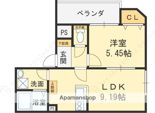 アーリーズ大宮通(1LDK/4階)の間取り写真