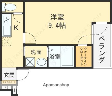 フジパレス太子橋Ⅴ番館(1K/1階)の間取り写真