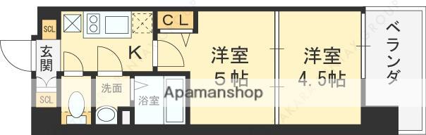 LUXENA KADOMA(2K/6階)の間取り写真