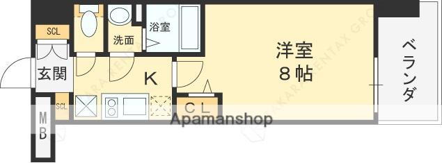 LUXENA KADOMA(1K/11階)の間取り写真