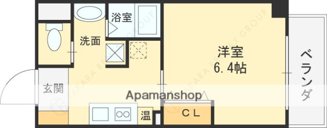 みおつくし西梅田Ⅳ(1K/4階)の間取り写真