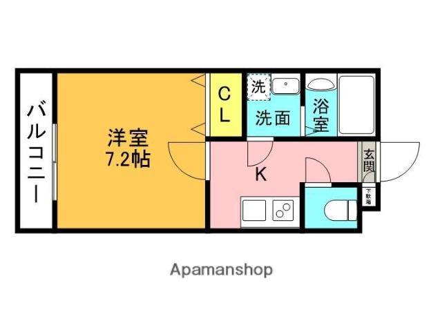 プレゾン(1K/1階)の間取り写真