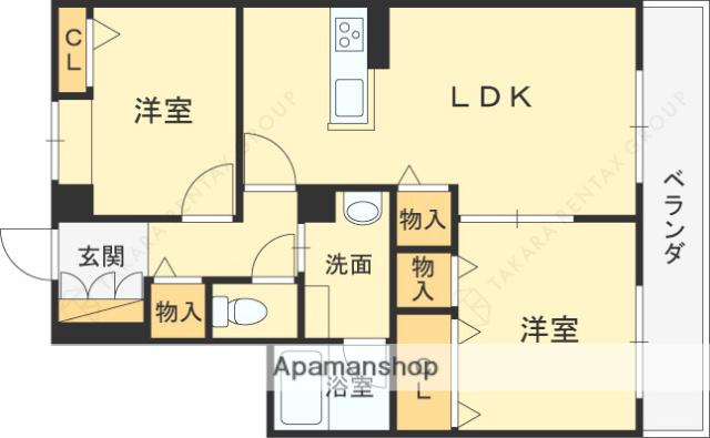 シャーメゾンソフィア(2LDK/3階)の間取り写真