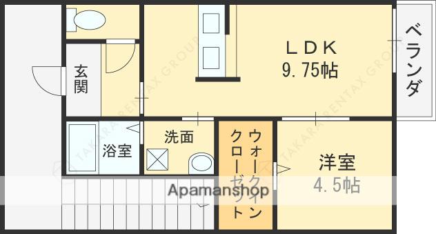 メゾン貞光5(1LDK/2階)の間取り写真