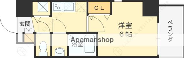 ウインズコート城北パーク(1K/8階)の間取り写真