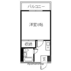ショーエハイツ(1K/4階)の間取り写真