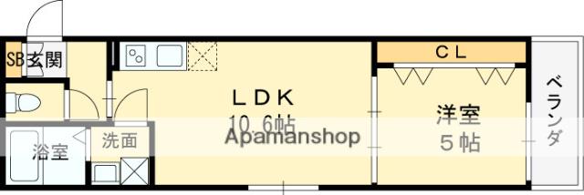 GRAN AVENIR門真(1LDK/1階)の間取り写真