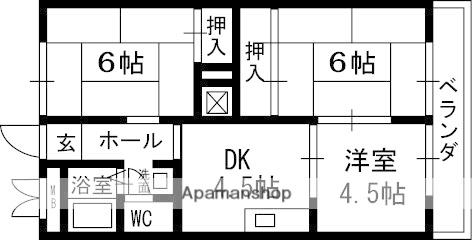 寺田ハイツ(3K/3階)の間取り写真