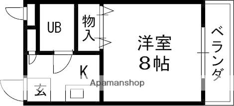 ヨスミイーストハイツ(1K/3階)の間取り写真