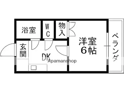 ネオ常磐(1K/4階)の間取り写真