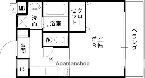フェア・ジュネス(1K/1階)の間取り写真