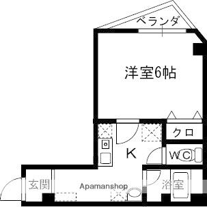 千里ハウジングSHⅡ(1K/3階)の間取り写真