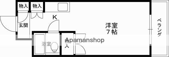 サニーハイツ(ワンルーム/3階)の間取り写真