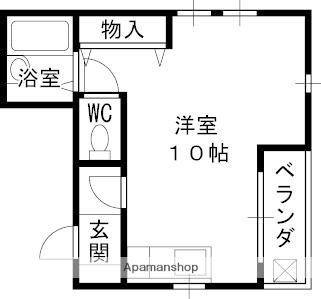 エレメンツアクア(ワンルーム/3階)の間取り写真