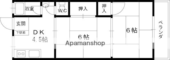 森本マンション(2K/2階)の間取り写真