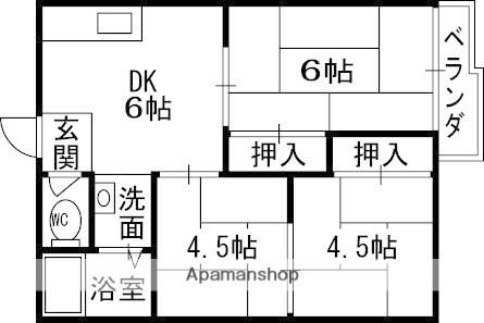 エヌハイツ(3DK/1階)の間取り写真