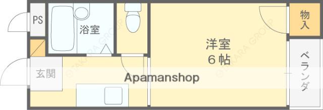 ロイヤルライフ八坂(1K/5階)の間取り写真