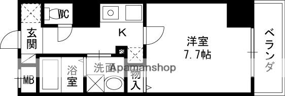 GROOVE守口駅前(1K/6階)の間取り写真