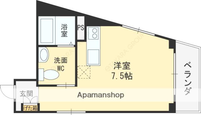 TOMOEマンション(ワンルーム/4階)の間取り写真