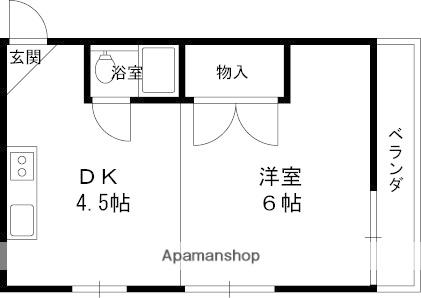 昭光マンション(1DK/2階)の間取り写真