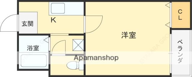 COLLECTION桜ノ宮Ⅰ(1K/3階)の間取り写真