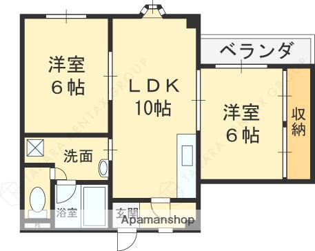 セトレ枚方(2LDK/2階)の間取り写真