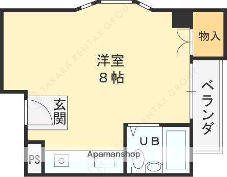 枚方パークアイランド125(ワンルーム/3階)の間取り写真