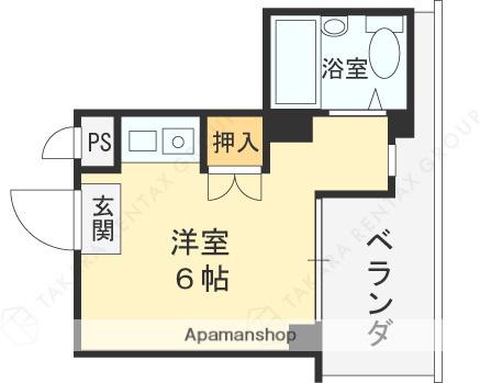 枚方パークアイランド125(ワンルーム/4階)の間取り写真