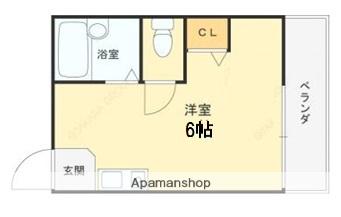 シャンテー中宮(ワンルーム/5階)の間取り写真