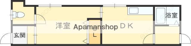 甲斐田ハイツ(1DK/2階)の間取り写真