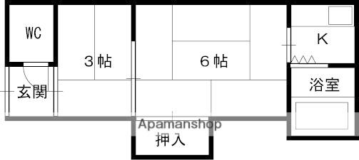 深水文化(2K/1階)の間取り写真