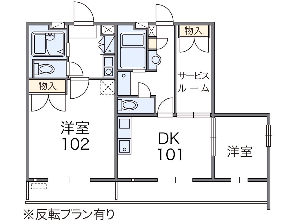 レオパレスOHI(1K/3階)の間取り写真