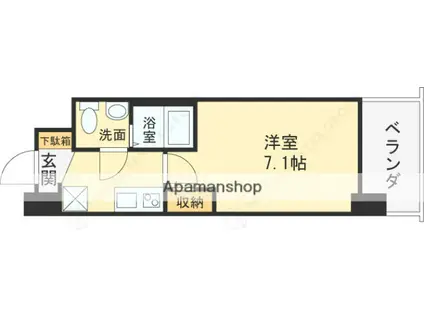 セレニテ福島カルム(1K/10階)の間取り写真