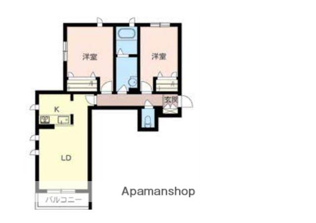 シャーメゾン山田池公園枚方(2LDK/2階)の間取り写真