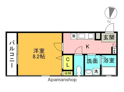 KTIレジデンス摂津富田(1K/1階)の間取り写真