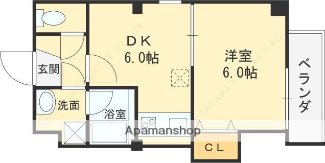 PROSPER大日(1DK/3階)の間取り写真
