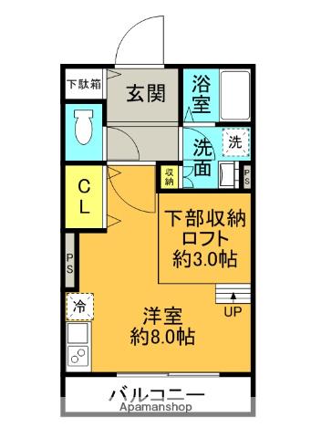 キャルムコート交野(1LDK/1階)の間取り写真