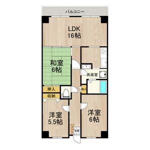 PHOENIX COURT 交野II(3LDK/1階)の間取り写真